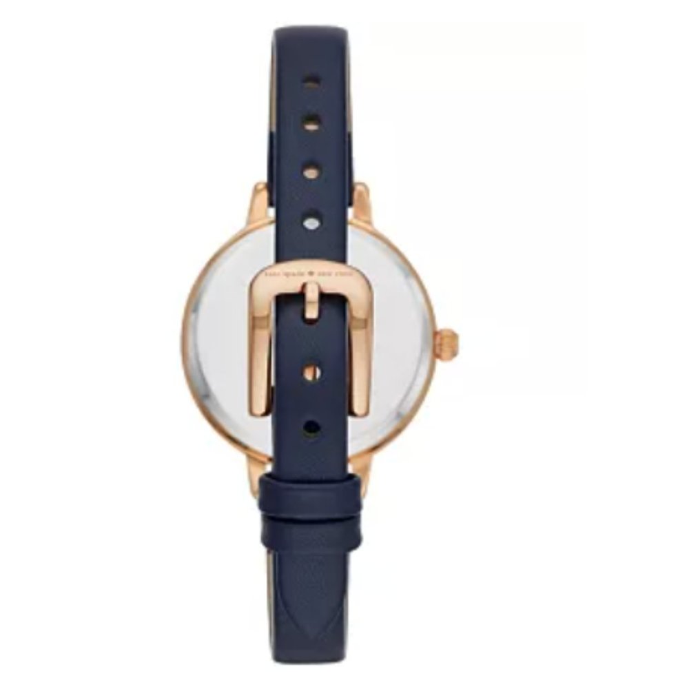 🌟LAST CALL! Kate Spade - Women's Metro Three-Hand Navy Leather Watch 30mm - Picture 3 of 4